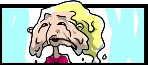 Gabrielle's face melting